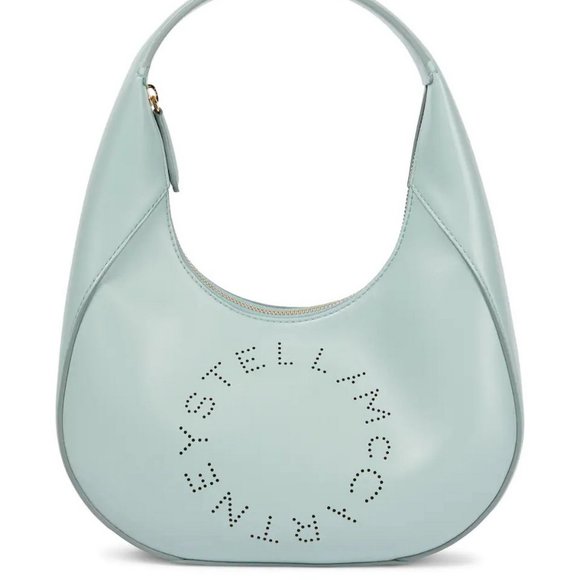 NEW STELLA MCCARTNEY Hobo Bag– Logo, Vegan Leather, Mint Green Shoulder Bag - Picture 6 of 16